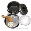 High Quality Camping Cookware 1 - 2 Rigid Aluminum Nonstick Outdoor Cooking Utensils Set Picnic Pot 